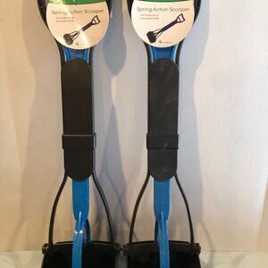 LOT of 2 Master Paws BLUE Pooper Scooper Spring Action 24" #UPST